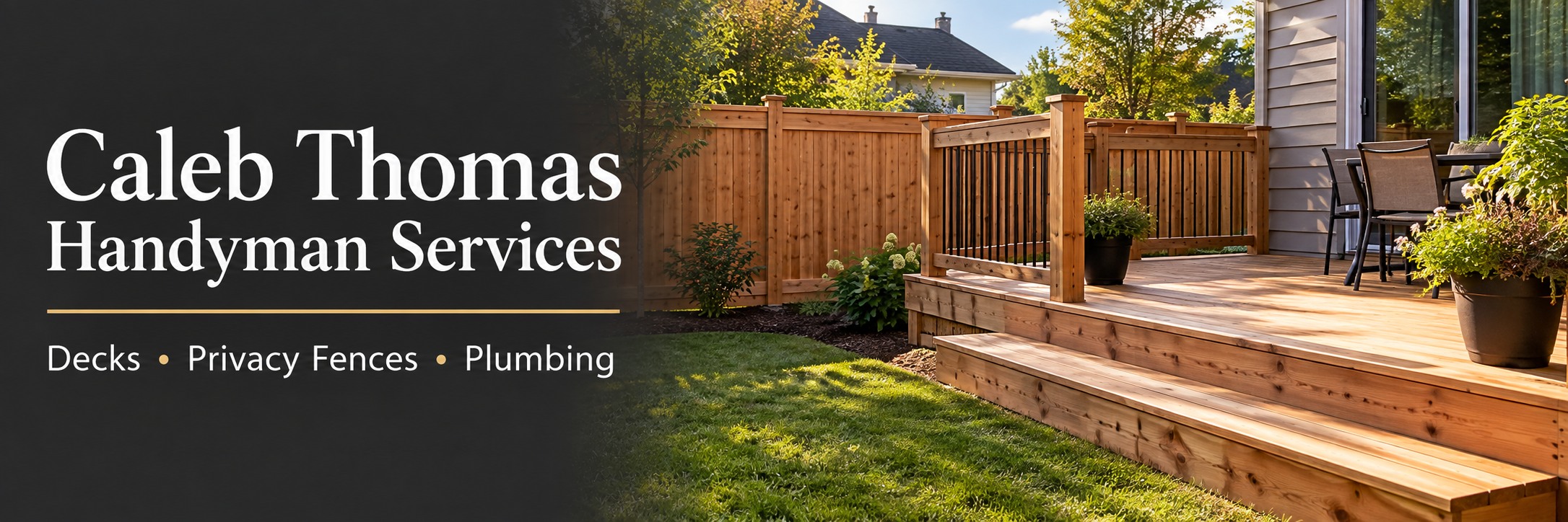 Original charcoal Caleb Thomas Handyman Services banner