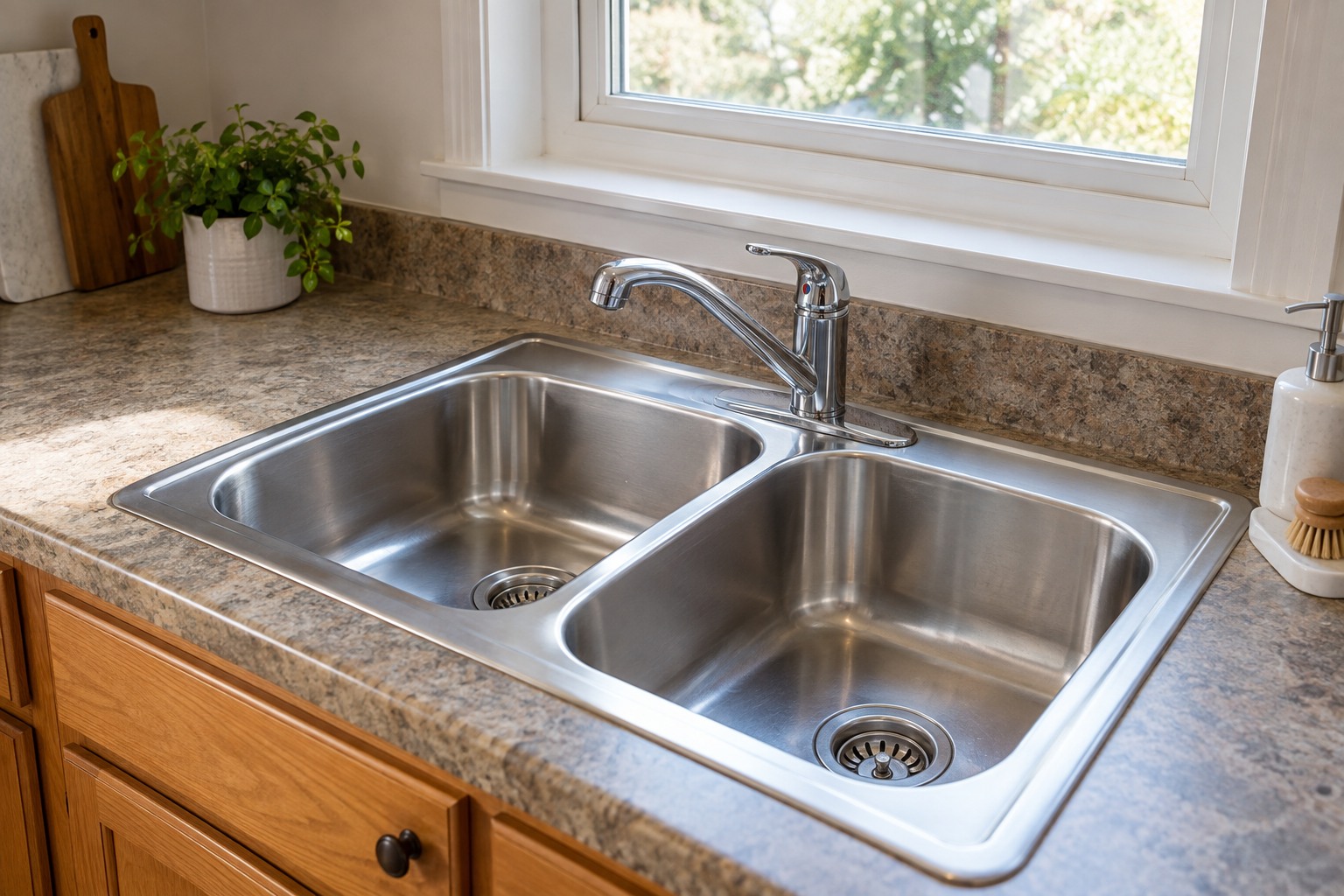 Illustrative replacement stainless steel kitchen sink